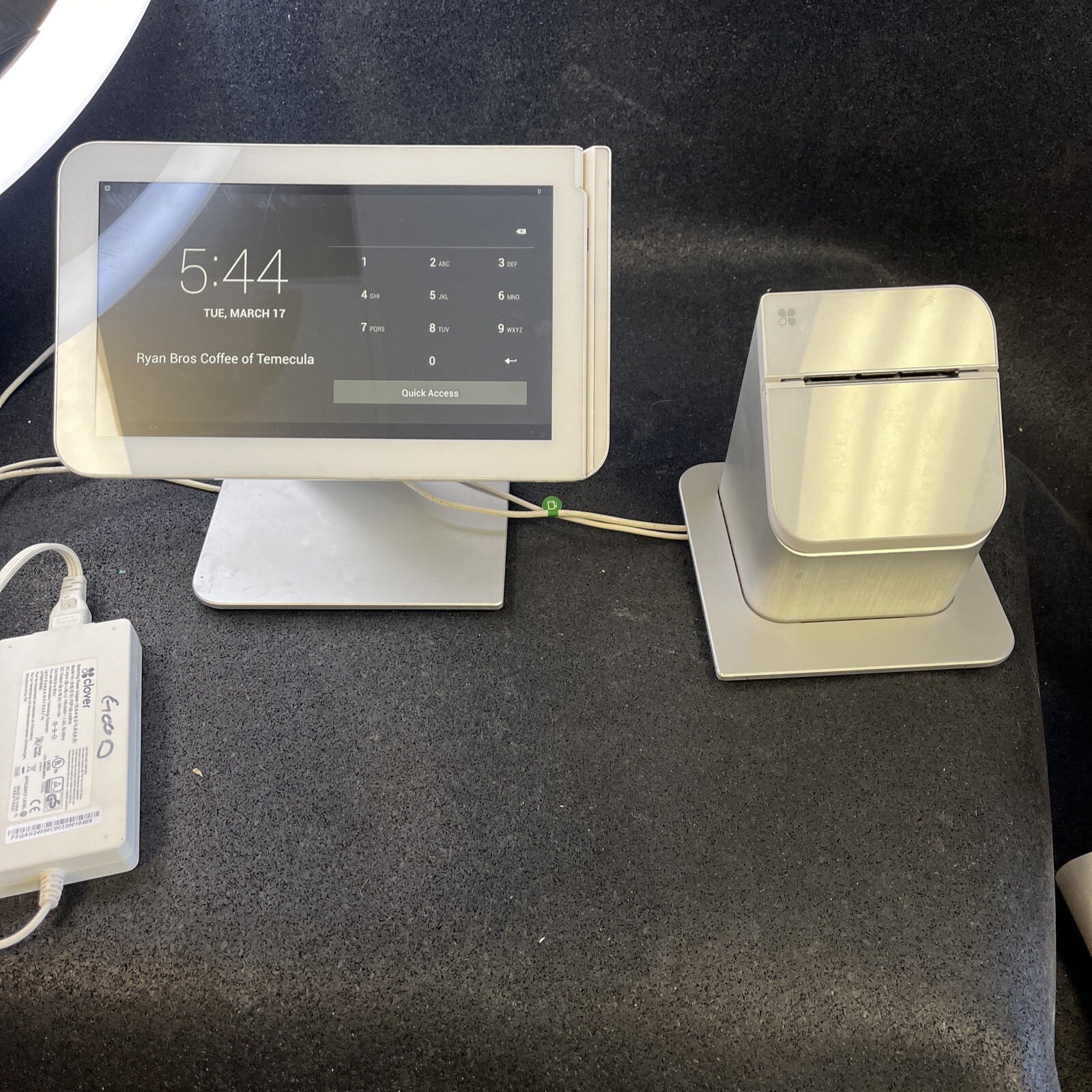 Clover Station C100 POS 1.0 System + P100 Printer + Power Cord WORKING