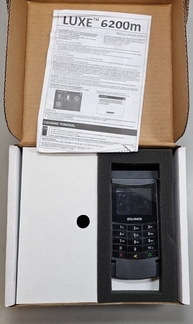 Lot of 14 Equinox Luxe 6200M Wireless Payment Terminal Printer A10400-209E -READ