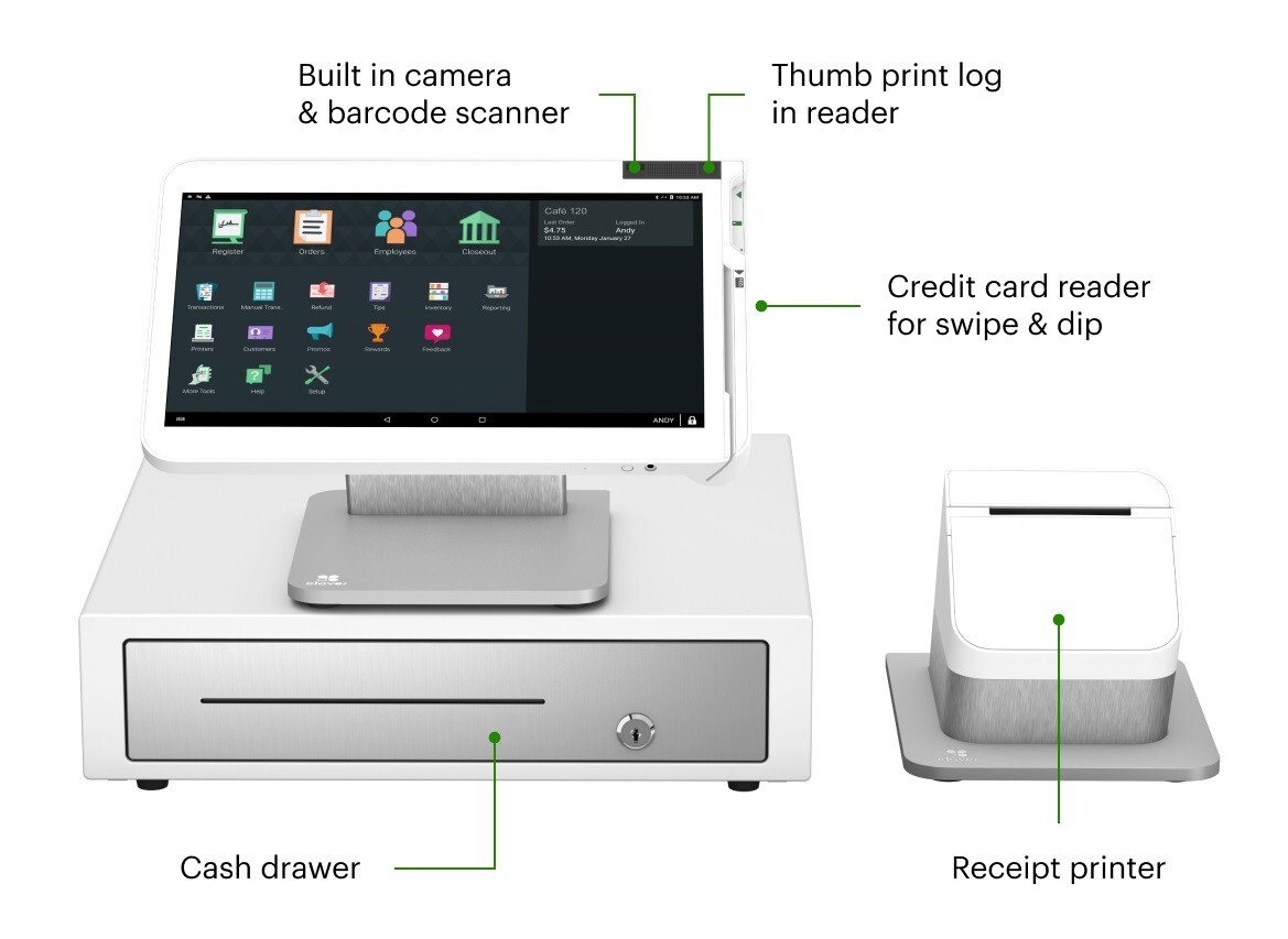 Clover Station Solo Bundle POS with Large 14-in. Display (Latest Model – New)