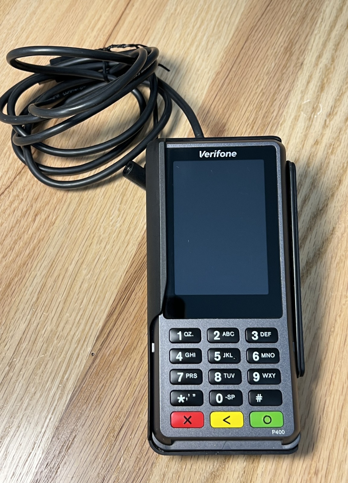 Verifone P400 Plus M435-003-04-NAA-5 + Stripe test card, ethernet attachment