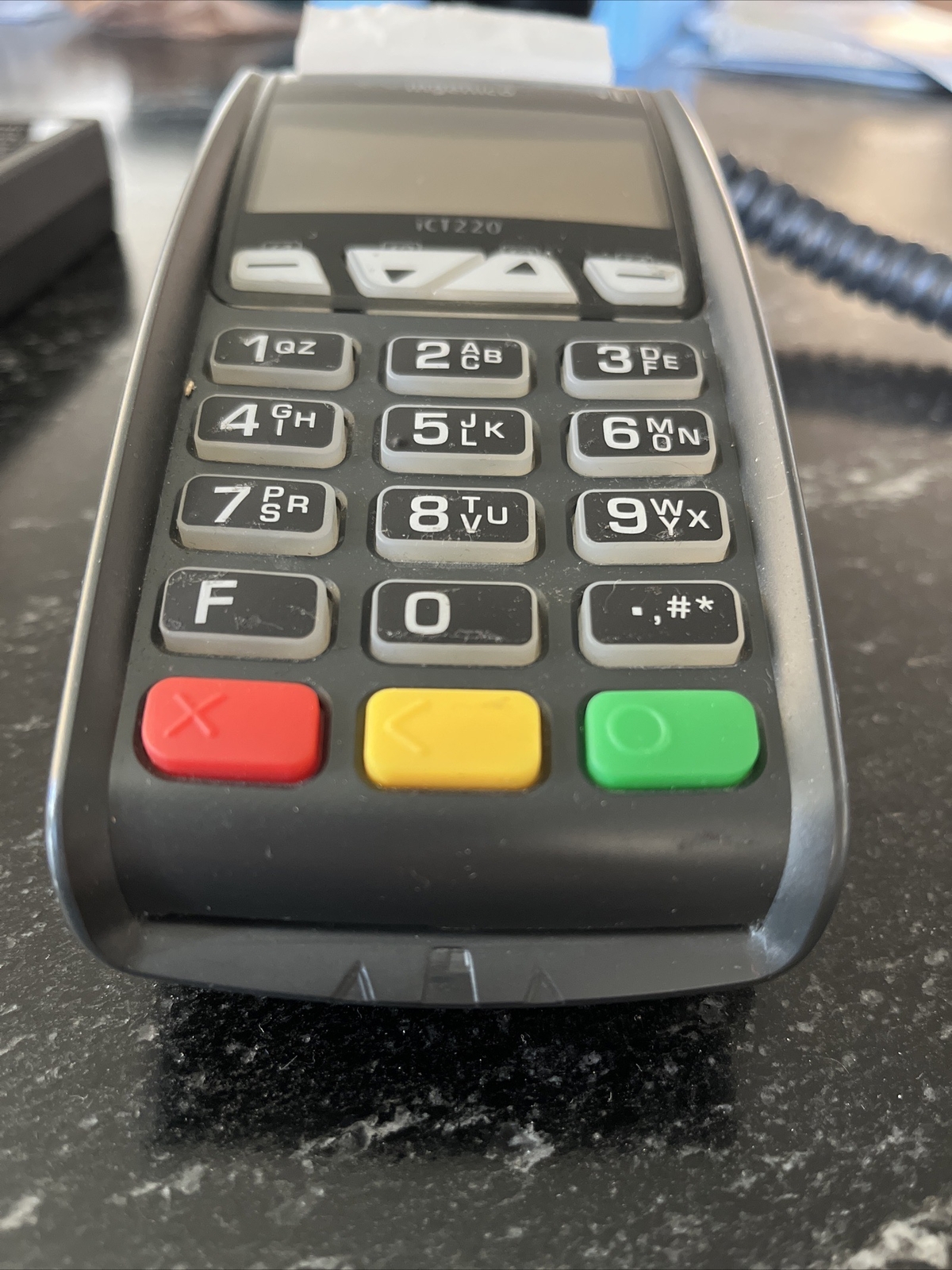 Ingenico ICT220 Credit Card Terminal And EMV Chip Reader w/Power Adapter