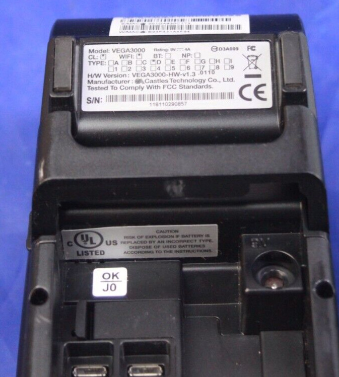 2X Dejavoo Z8 Z11 VEGA3000 Magnetic POS Credit Card Terminal No Cords UNTESTED