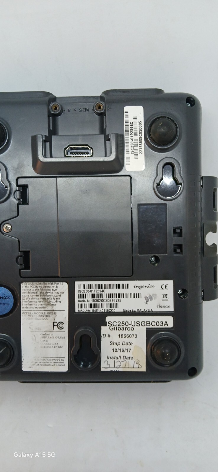 Ingenico Isc250 Card Reader