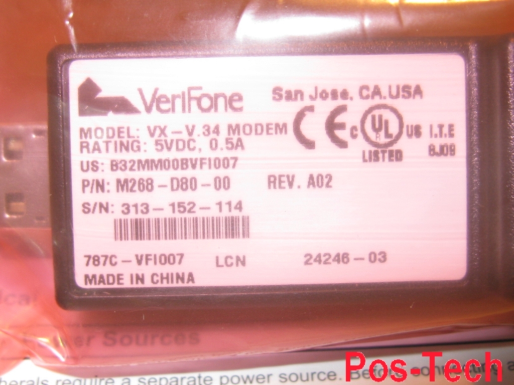 VeriFone Vx680 Modem dongle w/ cable **BRAND NEW**