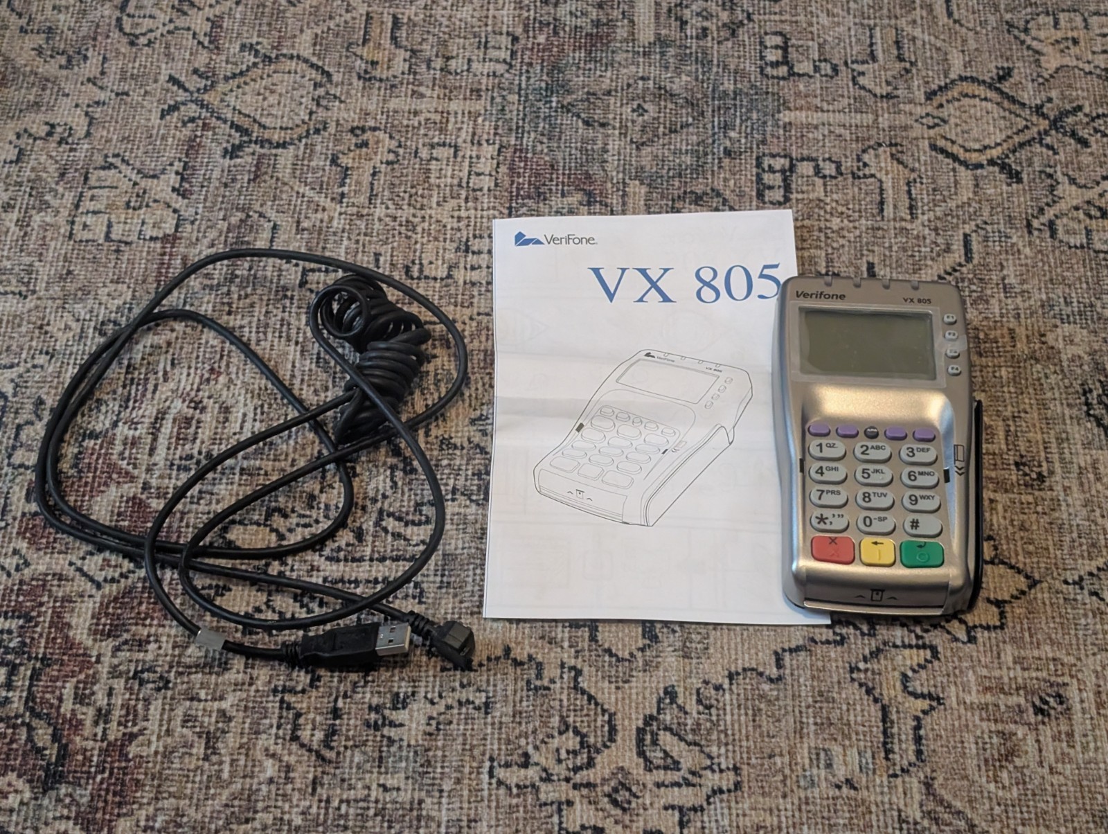 Verifone VX-805 Pin Pad Card Reader + Cable & Manuals – Open Box
