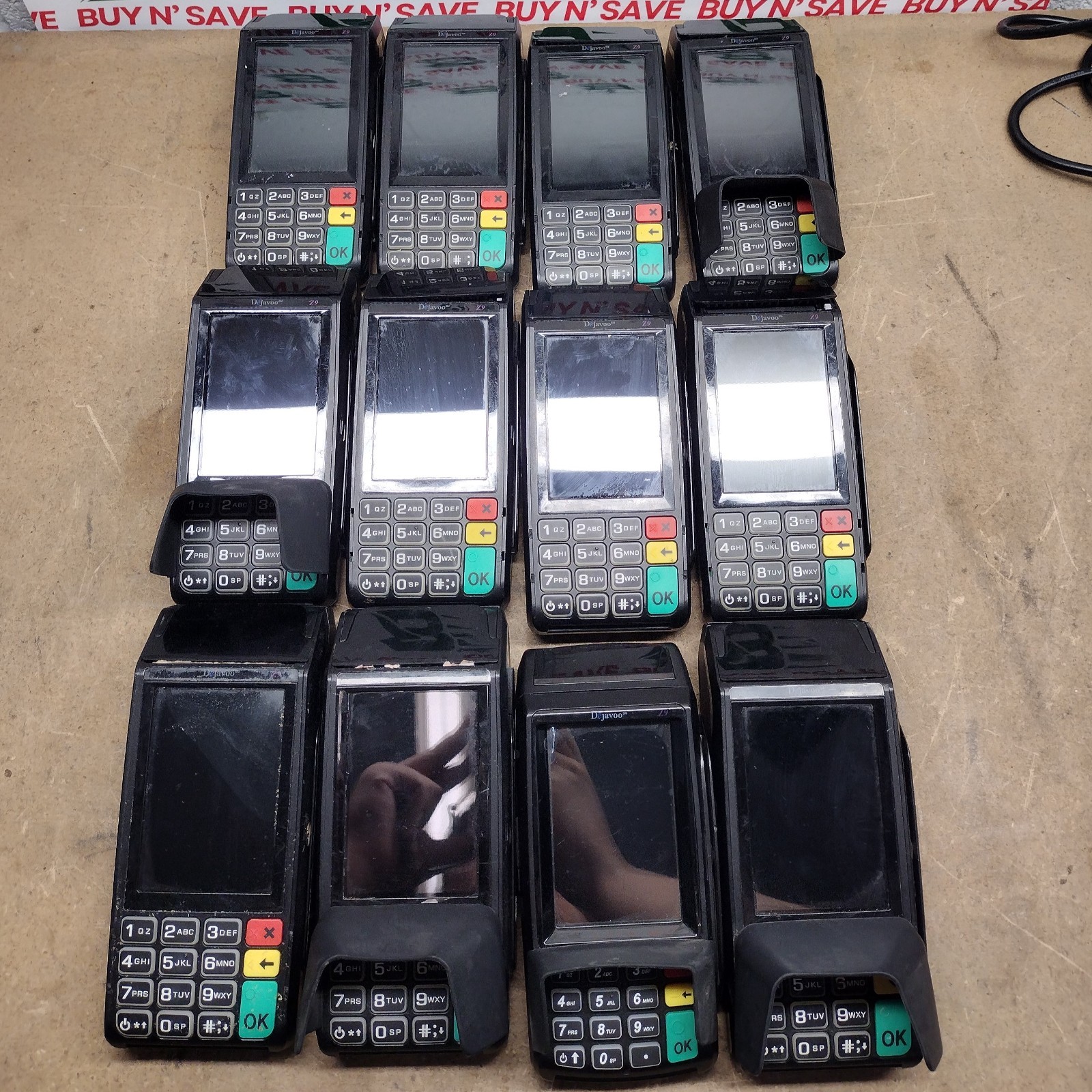 Lot of 12- Dejavoo Z9 VEGA3000 POS Credit Card Terminal – No Cables – PARTS