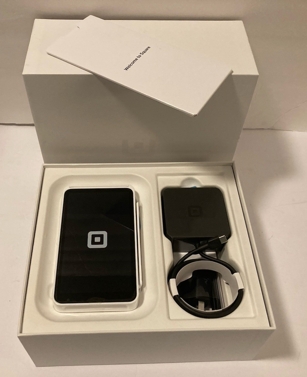 SQUARE SPD2-01 Credit Card Terminal White Open Box Sealed Contents