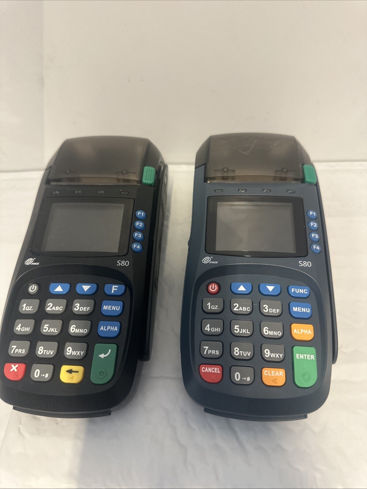 2 Pax POS S80 Credit Card Machine Terminal Chip Swipe Pin Pad – Untested No Cord