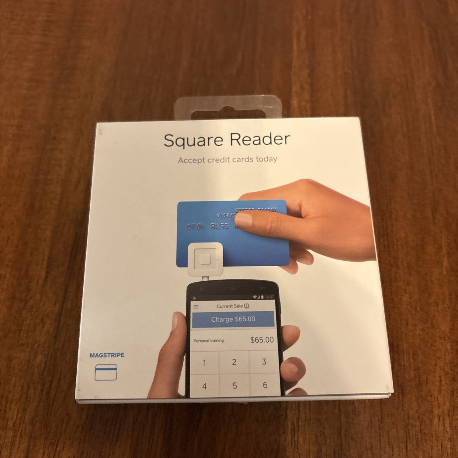 Square A-PKG-0206-01 Credit Debit Card Reader, White for Apple iPhone/Android