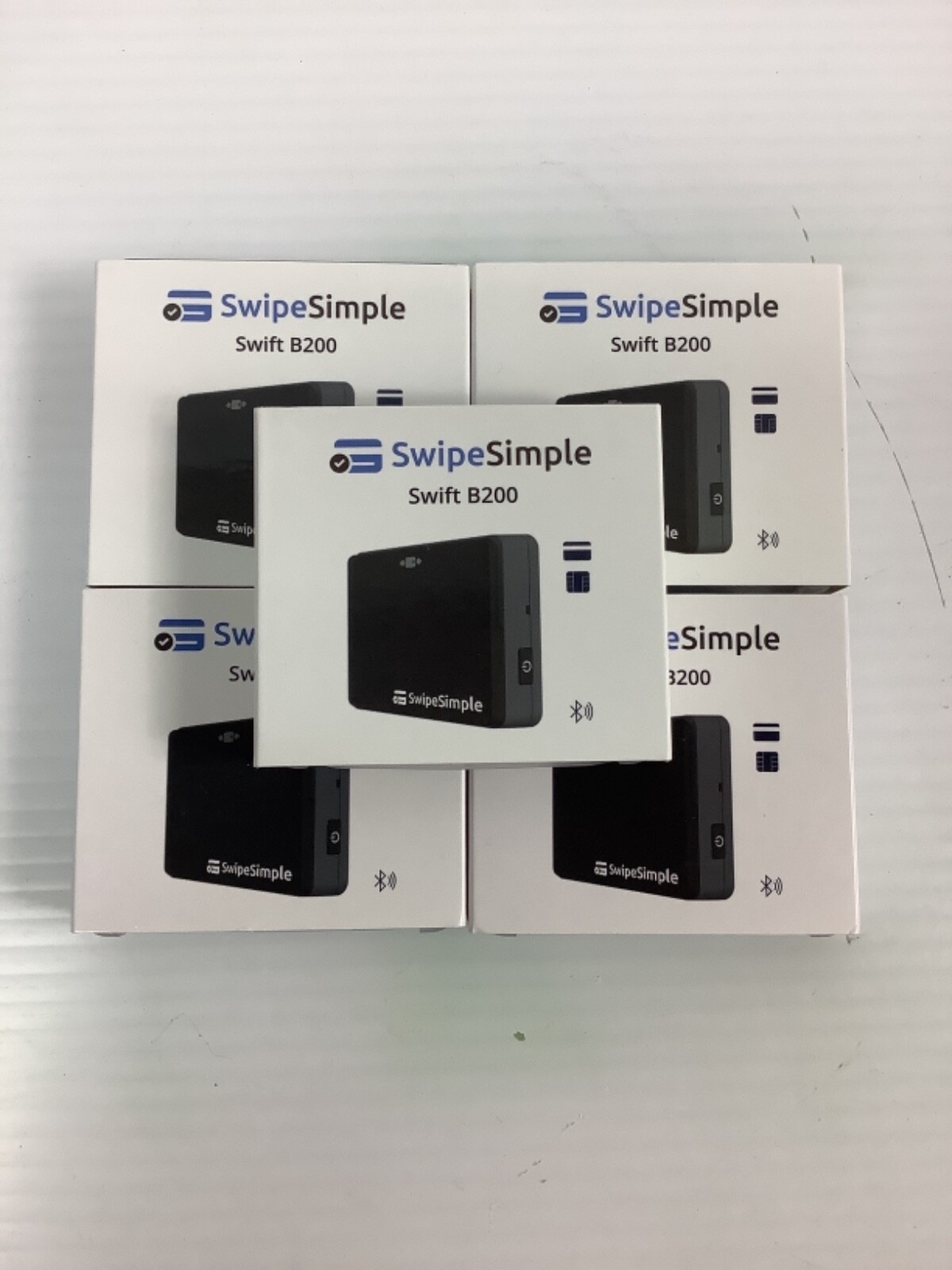 Lot of 5 SwipeSimple Swift B200 Bluetooth Credit Card Reader – Supports EMV