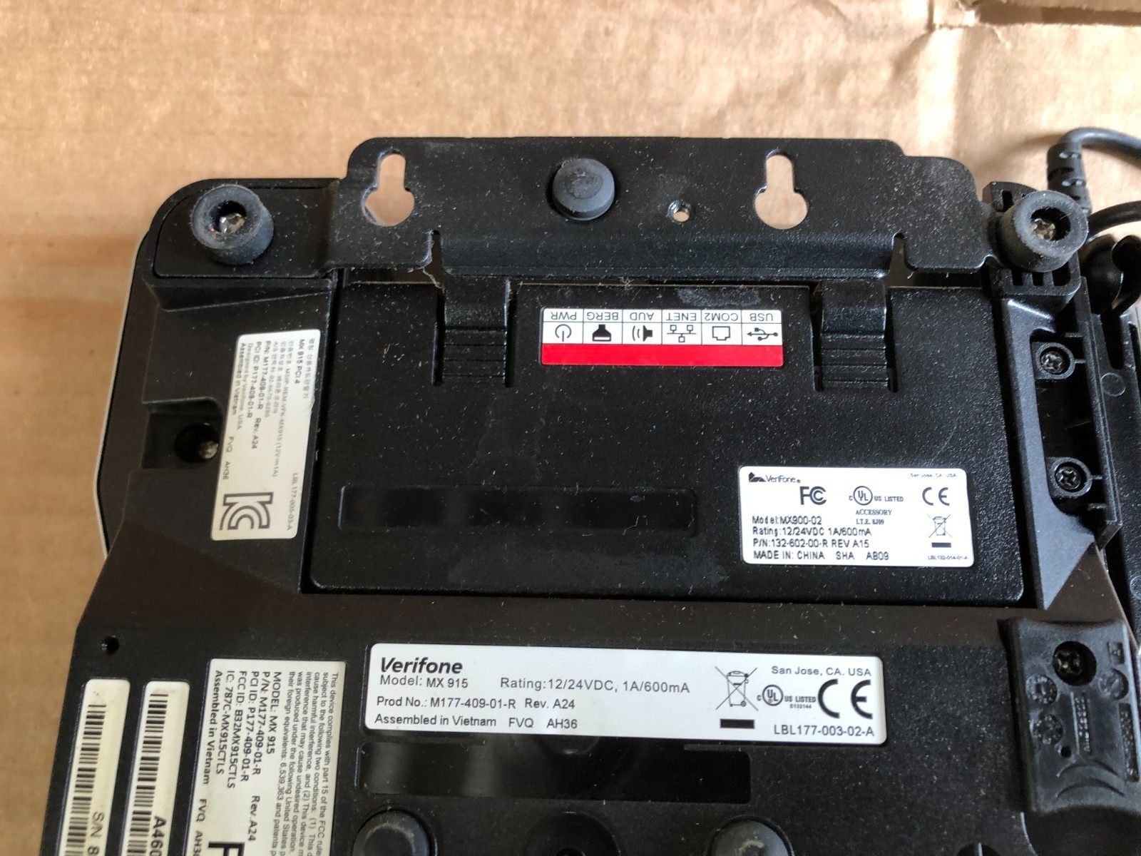 Verifone MX915 Credit Card Terminals W/Chip Reader No Power cord