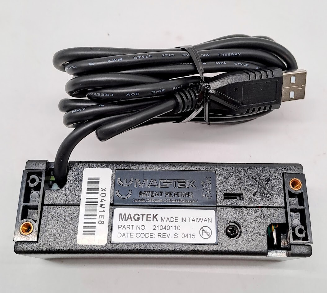 MAGTEK X04W1E8 SureSwipe Dual Head Triple Track Magnetic Stripe Card Reader USB
