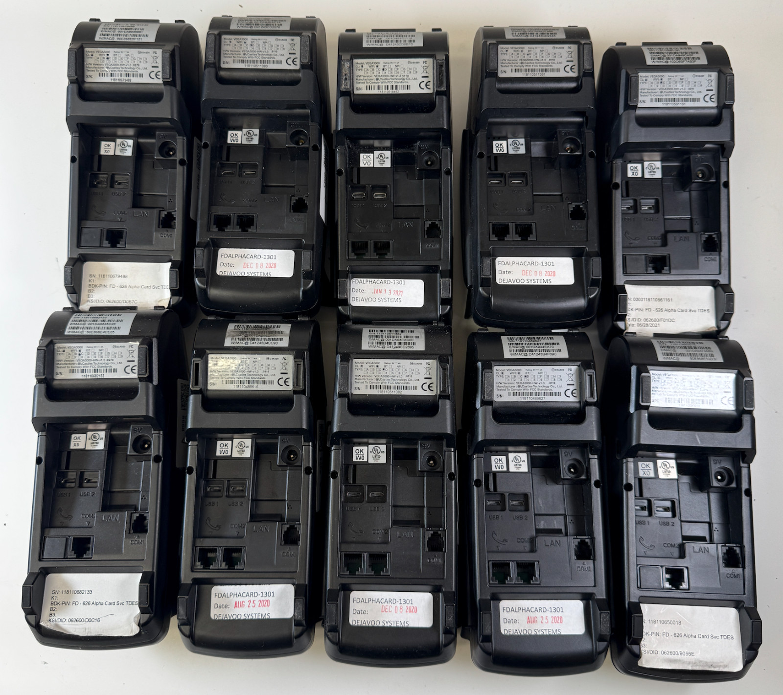Dejavoo Z11 EMV / Card Terminal – READ for info – No Merchant ID – Lot of 10