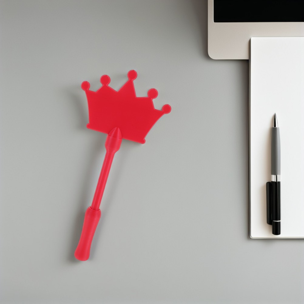 Red Lightweight Reusable Payment Wand with Card Slot for Contactless Tap Pay