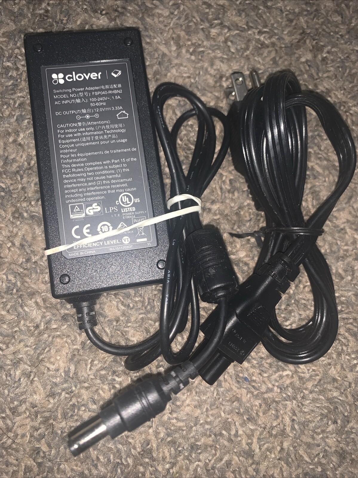 CLOVER FSP040-RHBN2 12V 3.33A POWER SUPPLY ADAPTER FOR C300 C400 POS