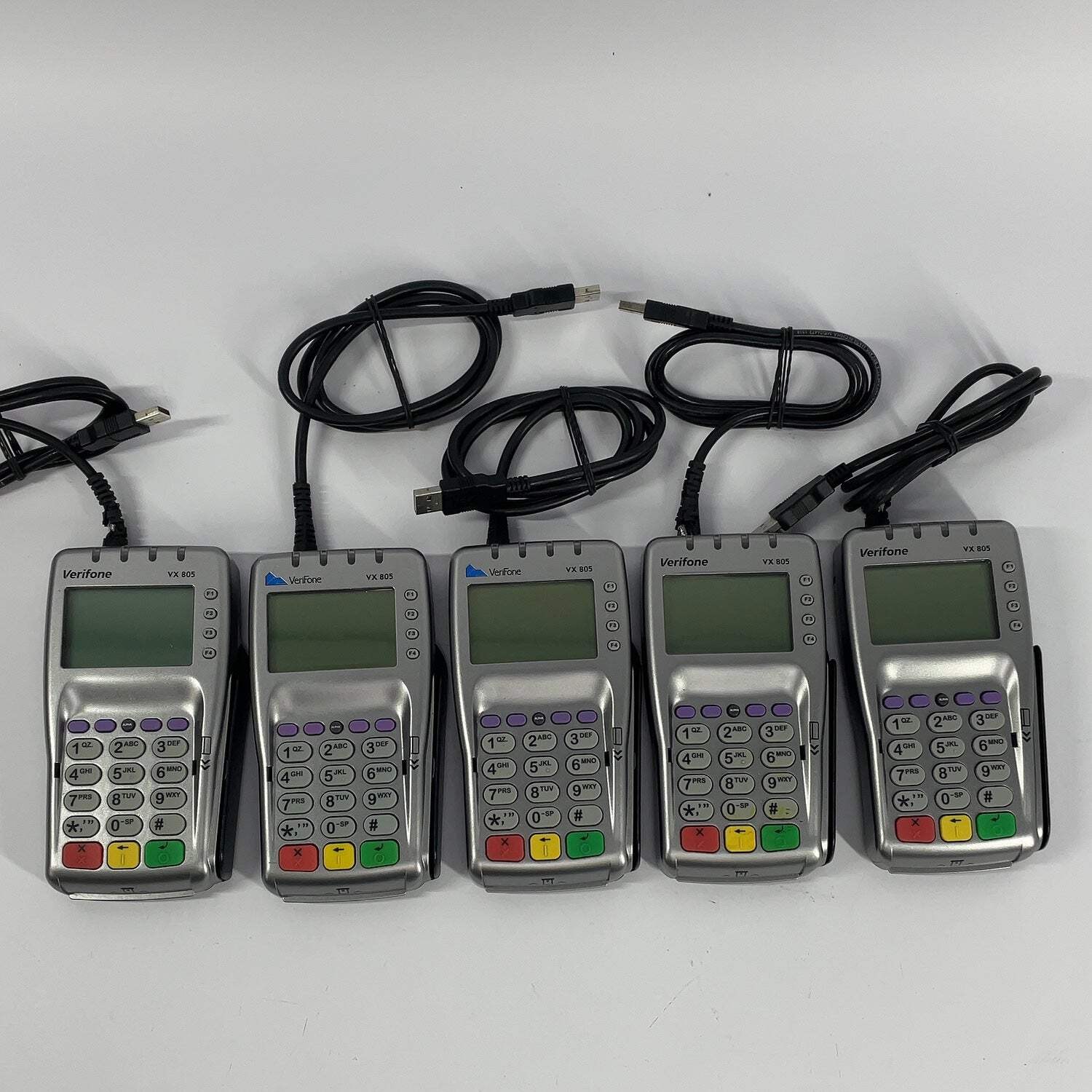 Verifone VX805 CTLS Credit Card Reader Slide & Chip Lot of 5