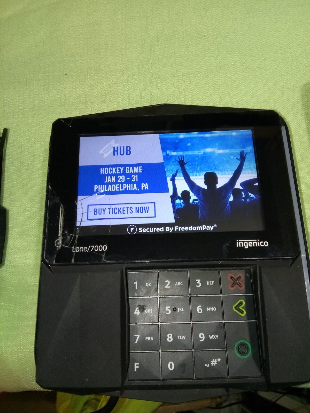 LOT OF 3 Ingenico Lane 7000 5 inch Credit Card Terminals – PRG30310679R