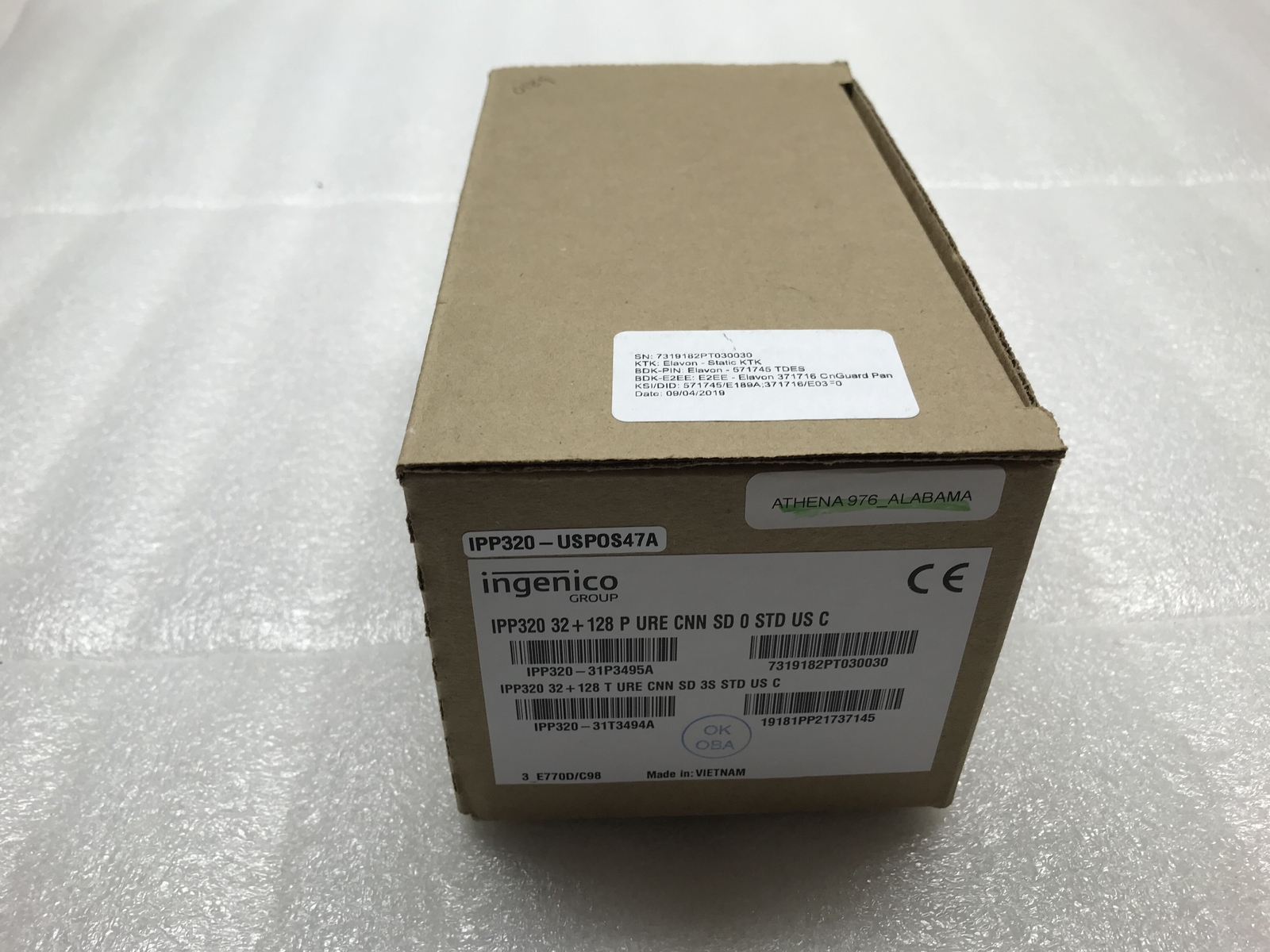 New Open Box Ingenico IPP320 Payment Credit Card Terminal No Cord