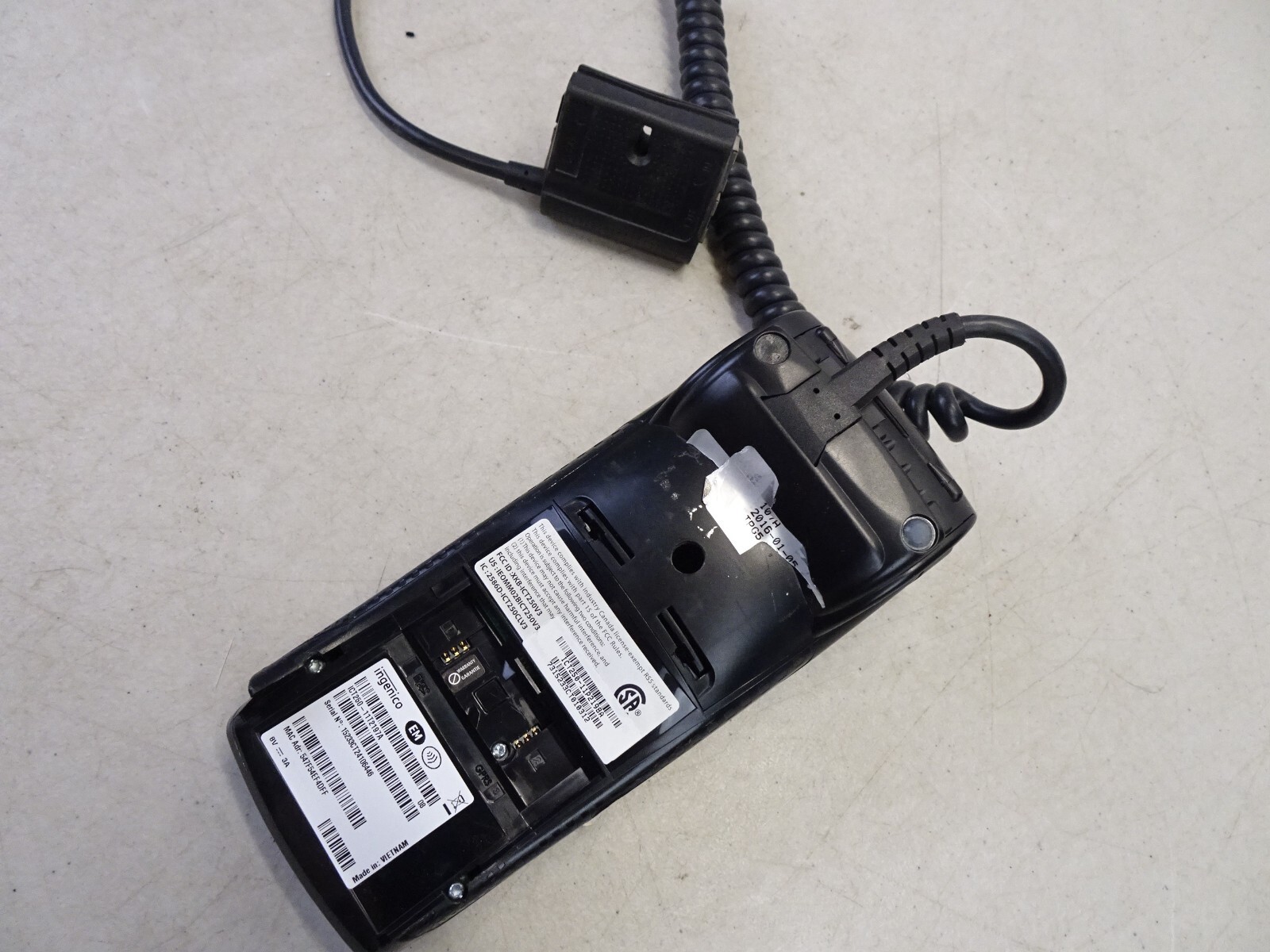Ingenico Credit Card Machine iCT250 Payment Processing Terminal NO POWER ADAPTER