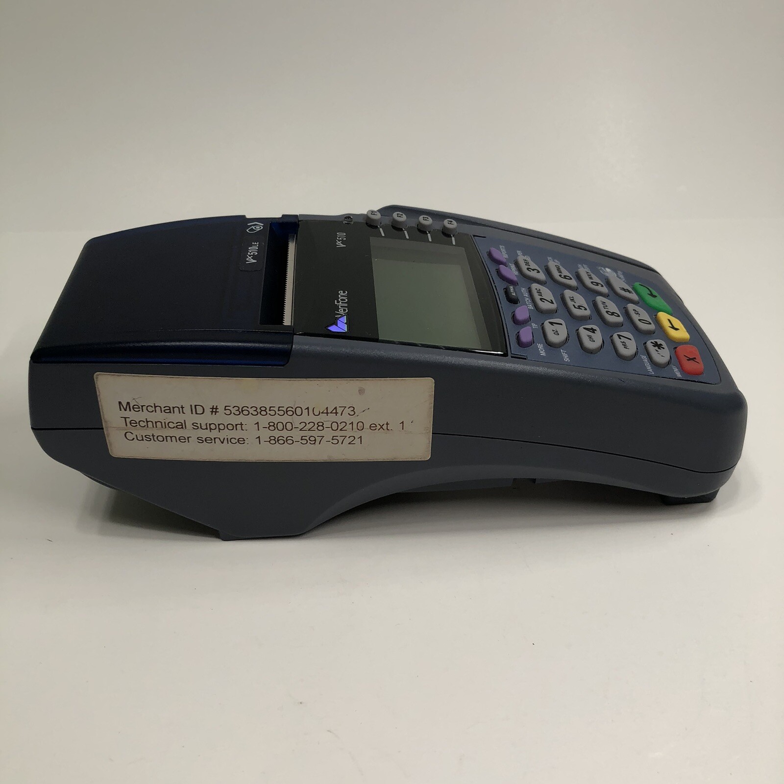 VeriFone Vx510 Dual Comm Credit Card POS Machine – UNTESTED PARTS OR REPAIR