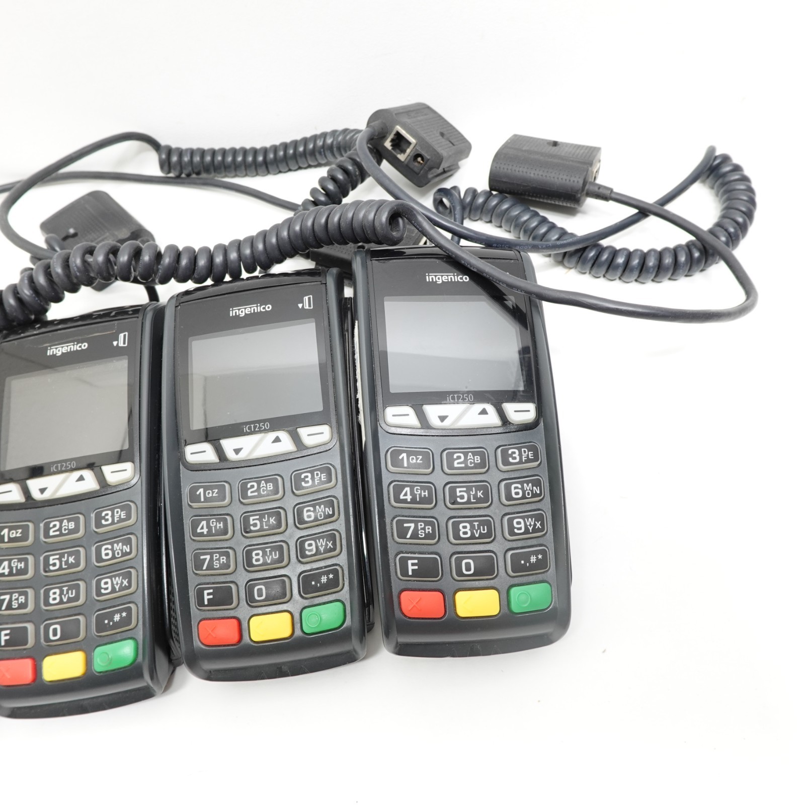 Lot of 4 Ingenico iCT250 Credit Card Terminals ICT250-USPHX05A Untested