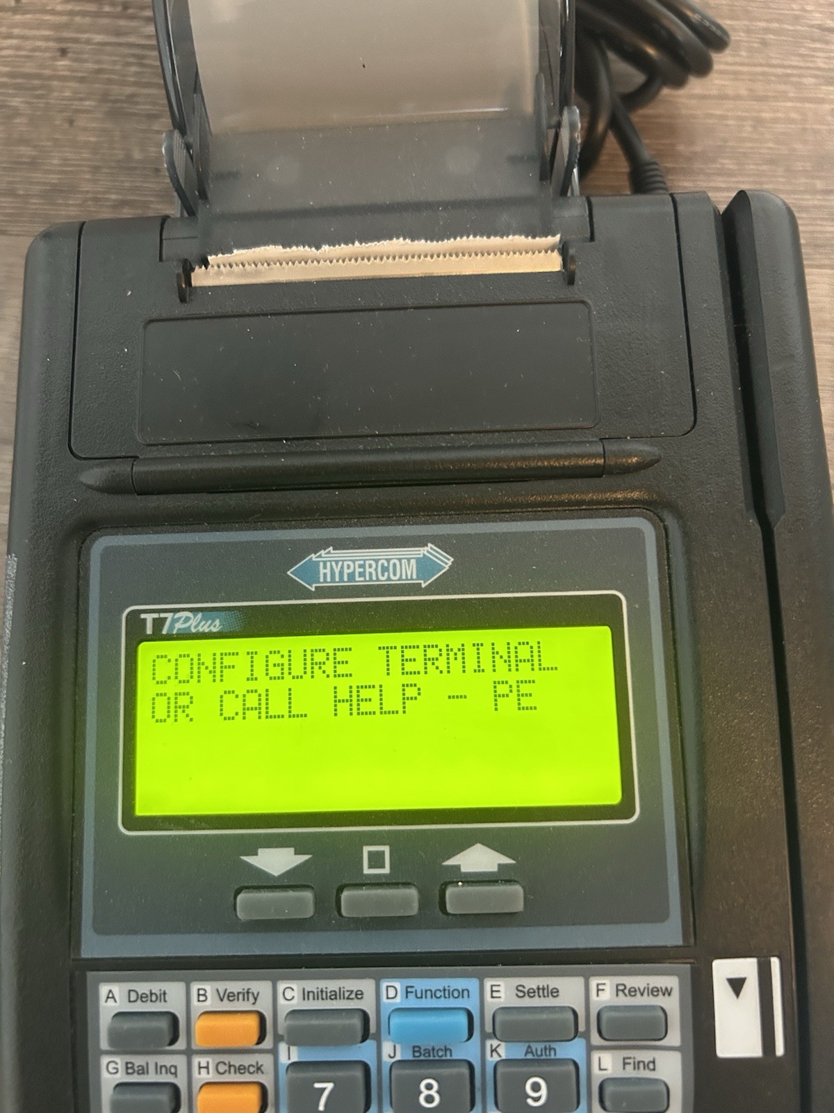 HYPERCOM T7 PLUS SERIES credit card machine