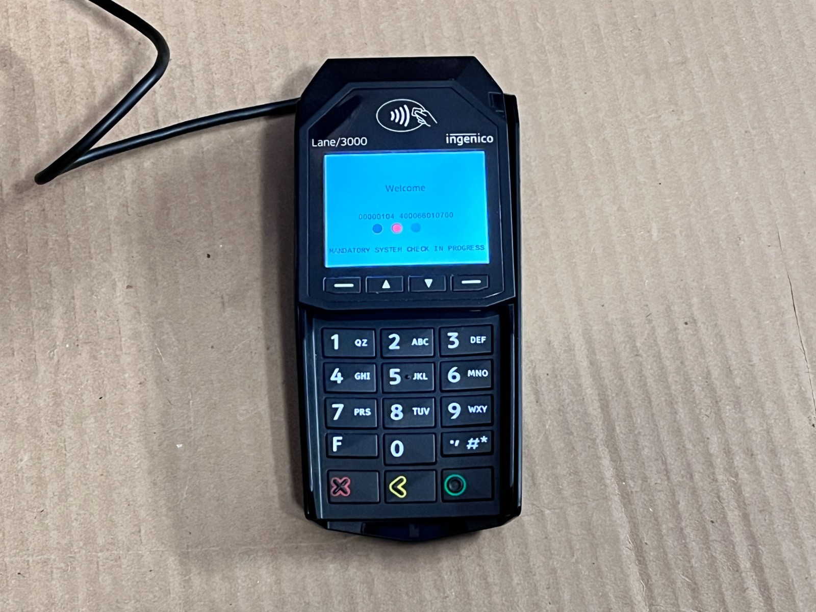Ingenico Lane/3000 Payment Terminal Credit Card Touch with USB Cable Working