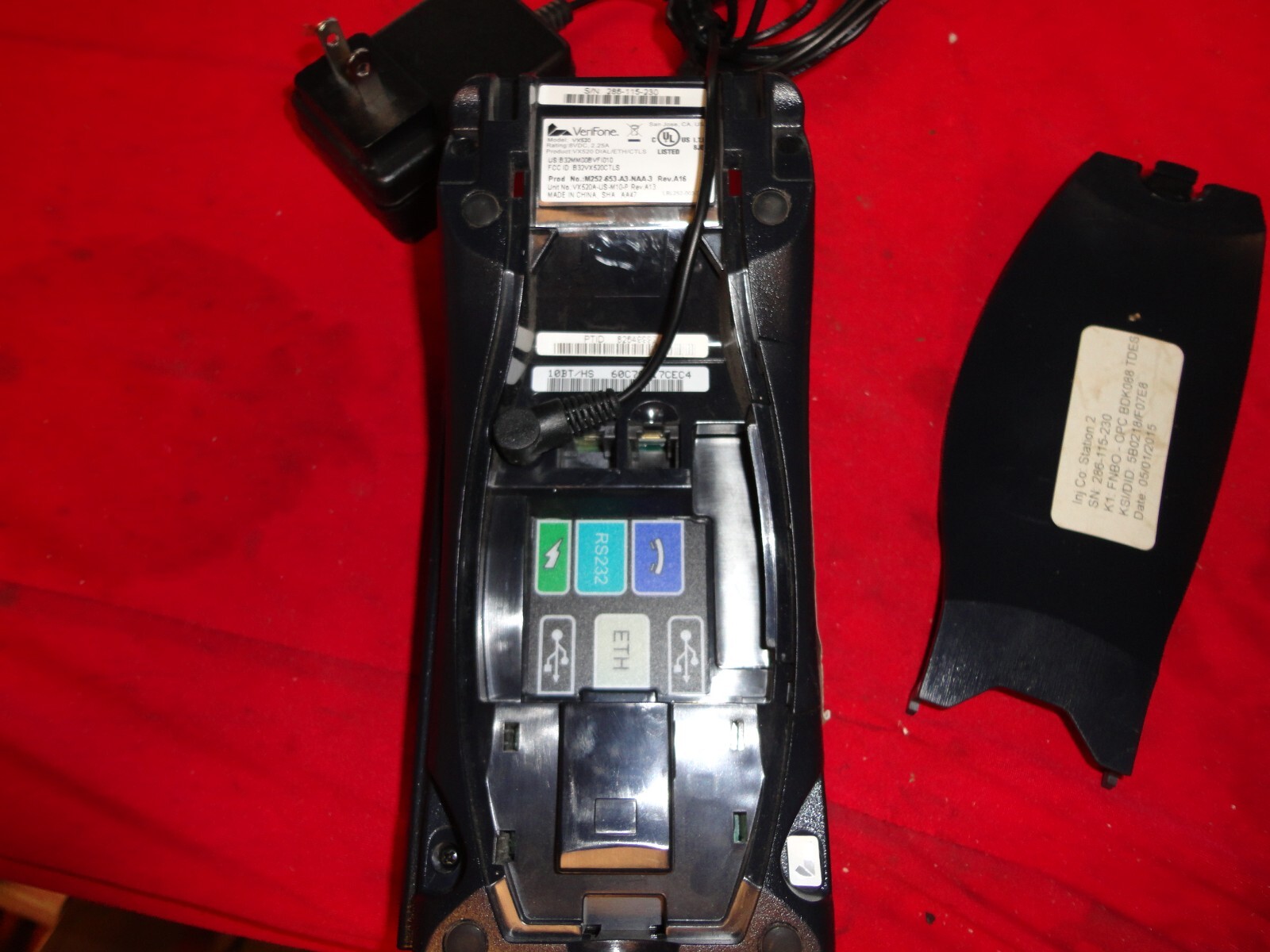 Verifone VX 520 Credit Card Machine Terminal Reader w/ Power Cord TESTED WORKING