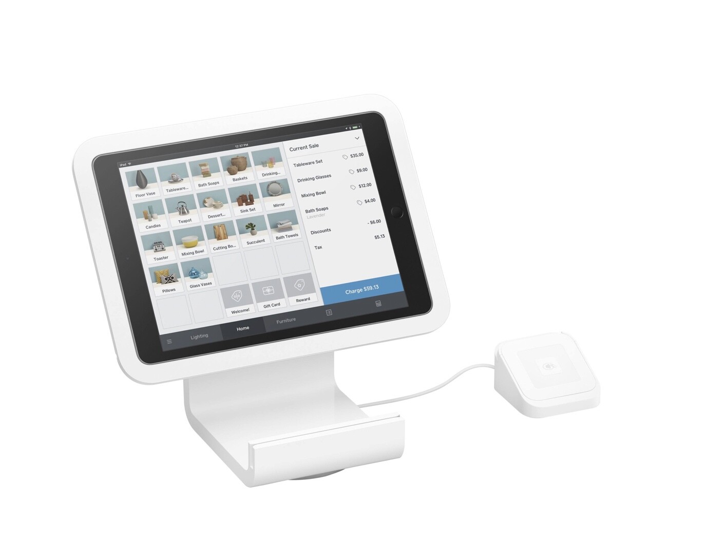 Square Stand for iPad (1st Generation) + 10.2” iPad WiFi 64GB – Space Grey 2021