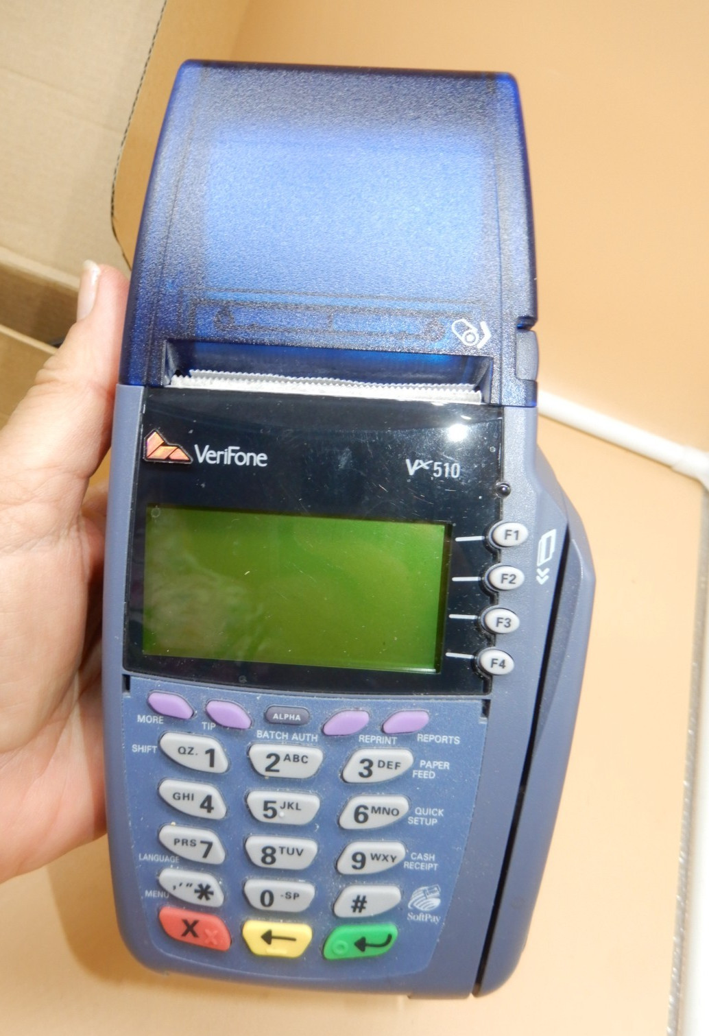 VERIFONE Vx510 CREDIT CARD TERMINAL in original box, used