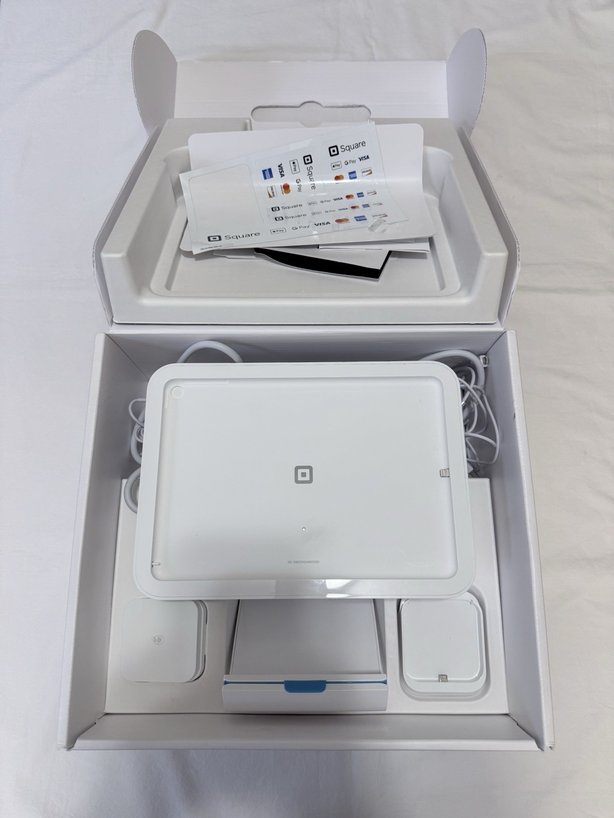 Square POS Register Setup w/ Stand Till Drawer Volcora 2 Contactless Reader