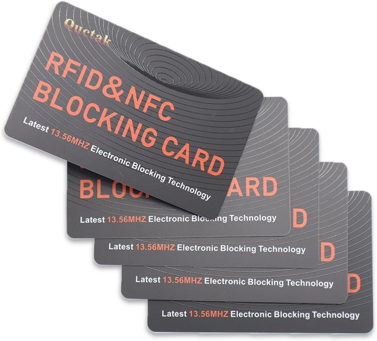 5PCS RFID Blocking Cards, Antitheft Credit Card Protector, NFC Red