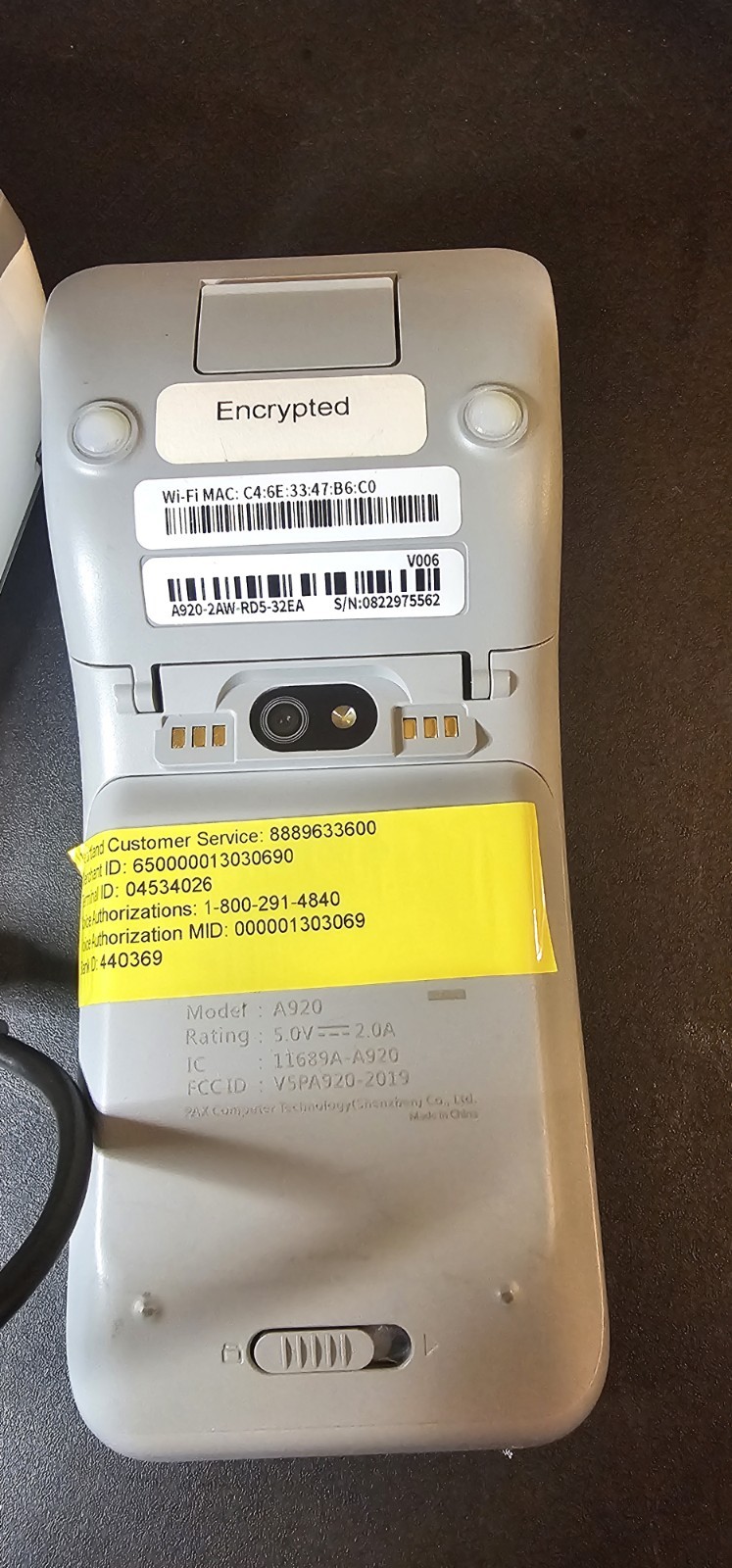 2x Heartland A920 Credit Card Terminal POS Reader Used USB-C Port