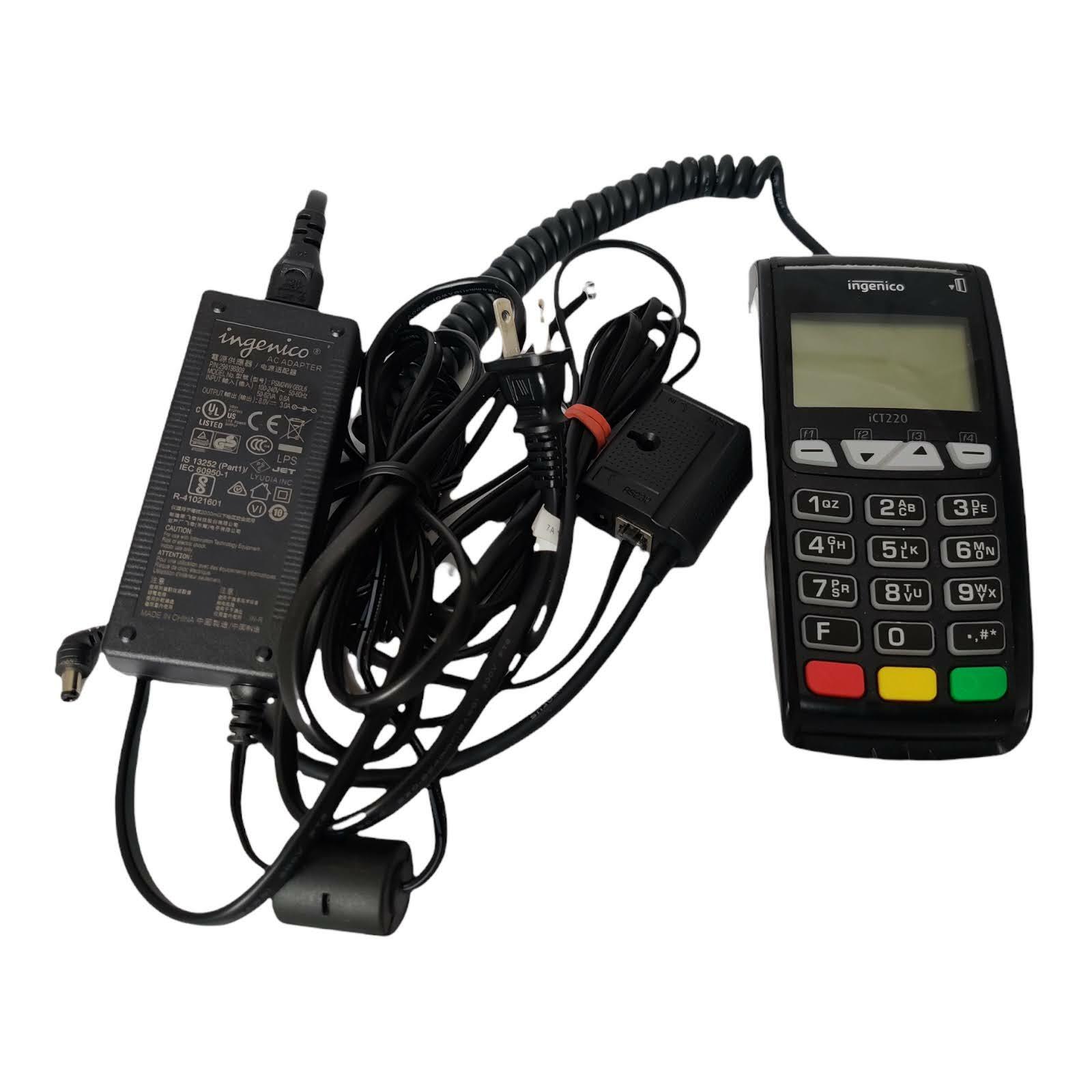 Ingenico iCT220 Countertop Terminal Credit Card Processing Machine w/ Power Cord