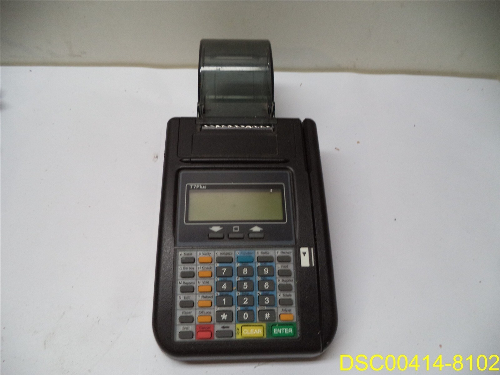 No power cord: HYPERCOM T7 PLUS TERMINAL 010218-006
