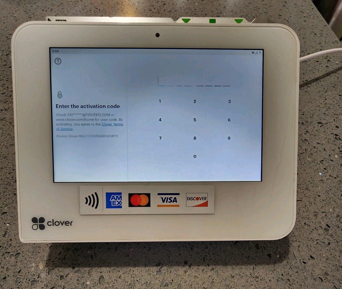 CLOVER Mini 2nd Generation C302U Credit Card Reader Please See Description