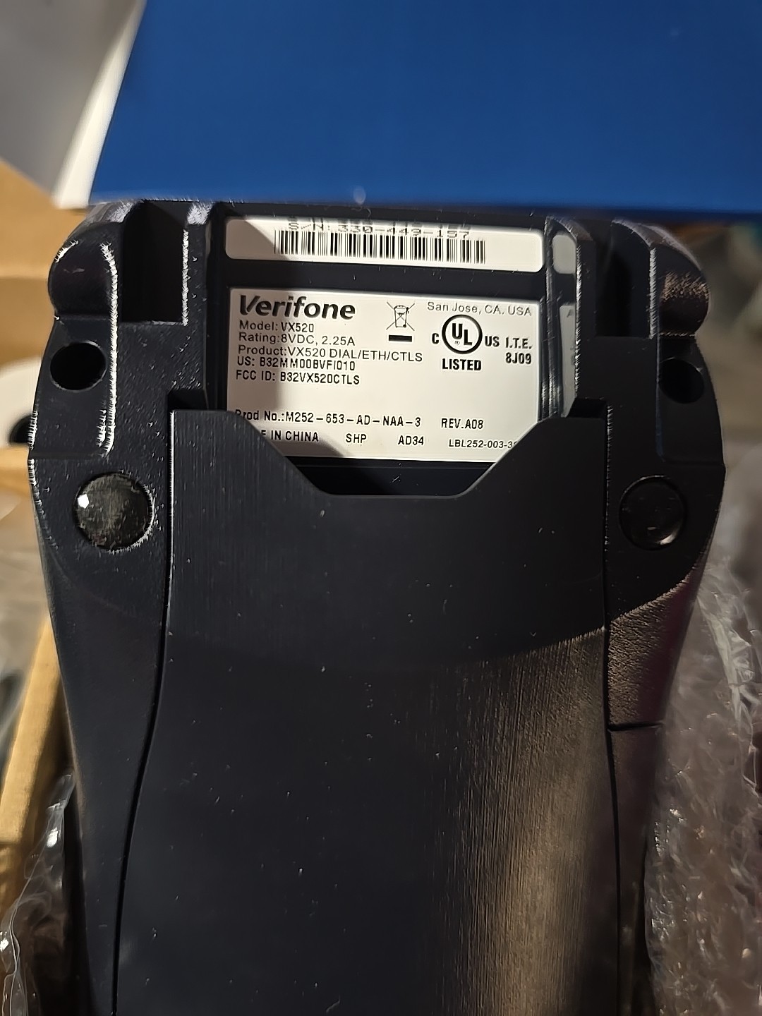 Verifone VX520 Credit Card POS Terminal DIAL/ETH/CTLS/EMV Chip Reader- NIB