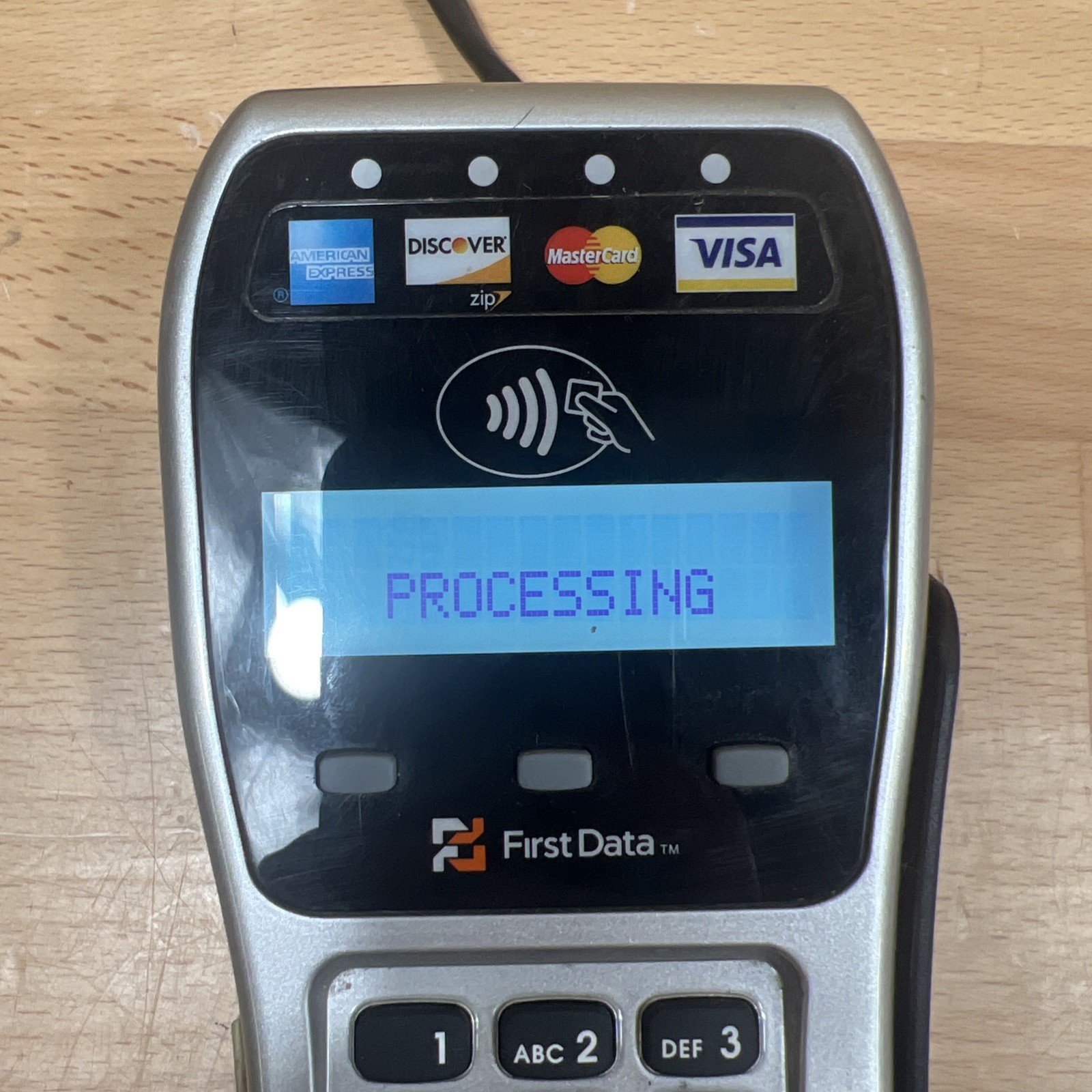 First Data FD-35 Credit Card Reader EMV NFC Pin Pad DRE3-4. TESTED / WORKING