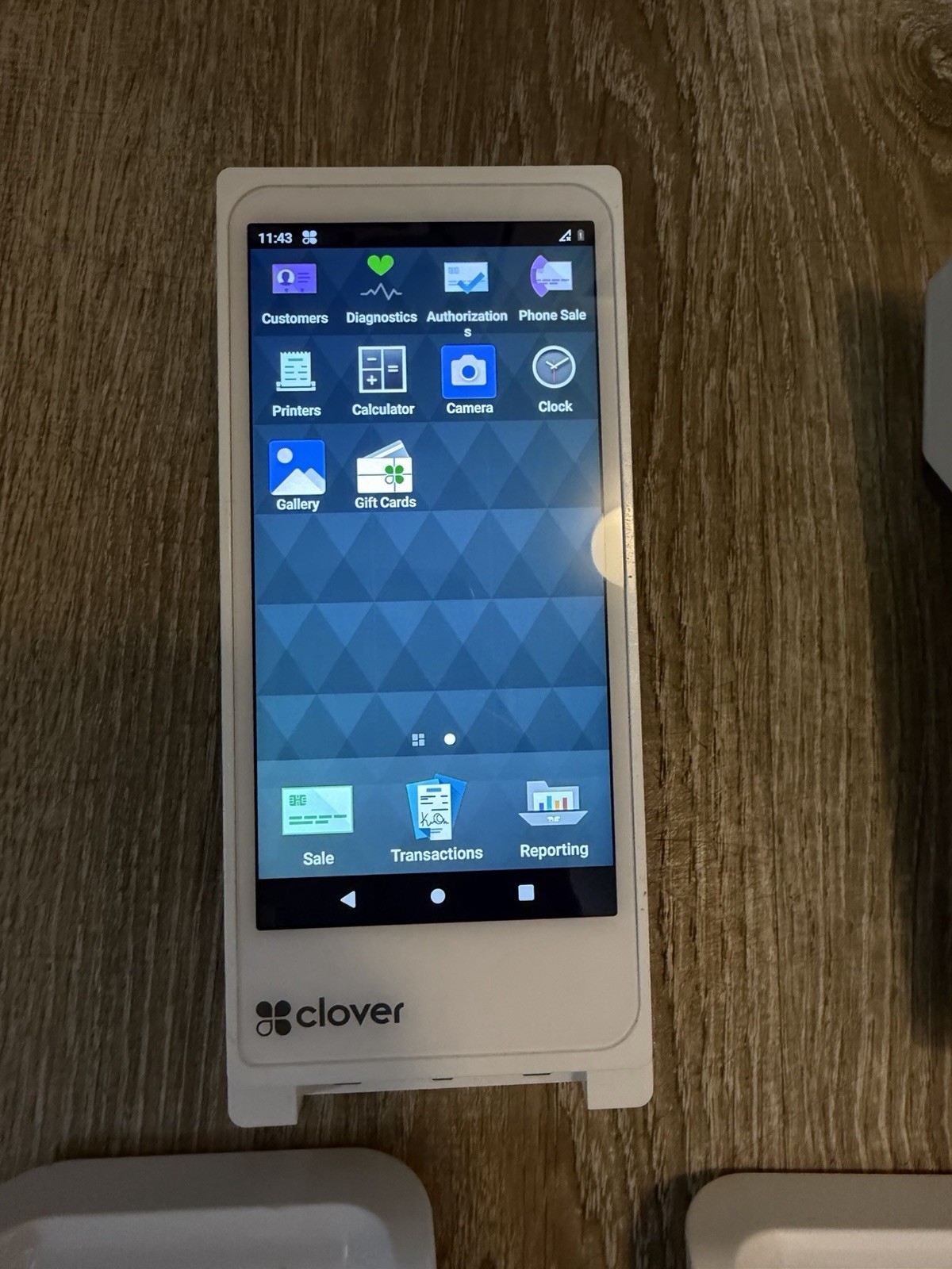 (2) – Clover Flex 3 C405 Terminal & K405 Wireless Cradle Bundle – AS-IS / LOCKED