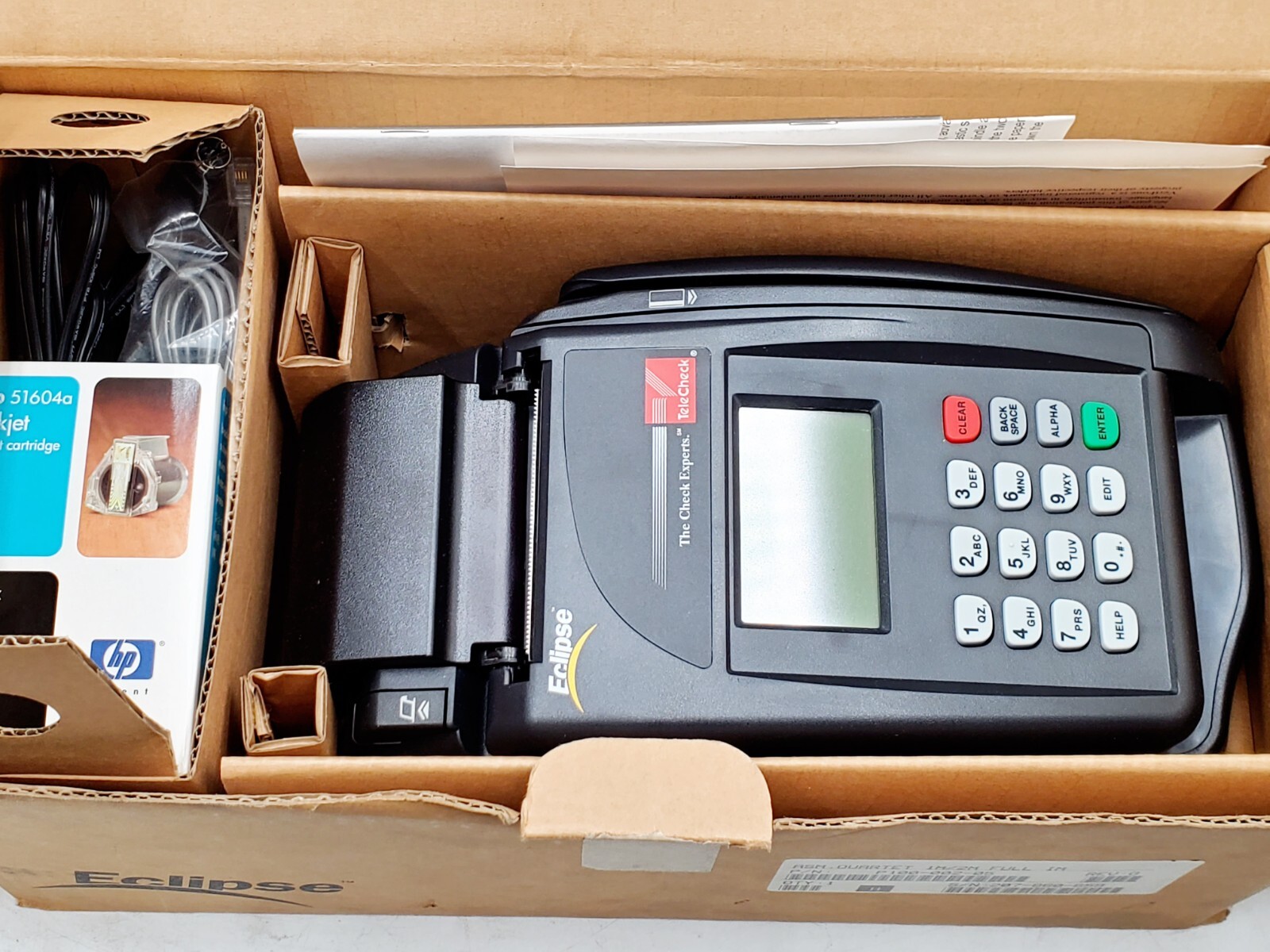 LOT OF 2 – Verifone Eclipse Quartet TeleCheck CC & Check Terminal P100-002-05
