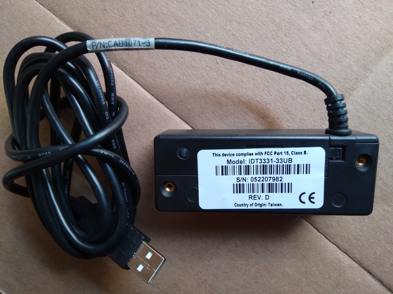 (2X) ID TECH Magnetic Stripe POS Credit/Debit Card Reader Model IDMB-334133BX