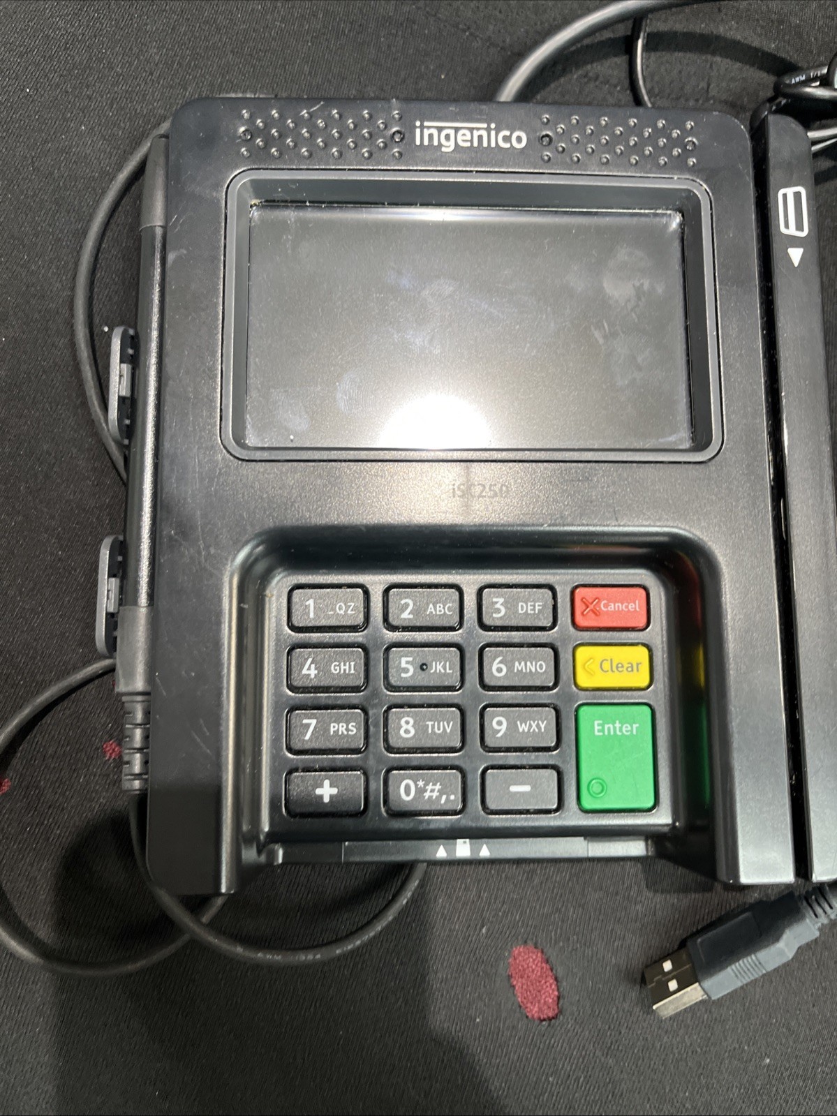 INGENICO ISC250 Touch POS Credit Card Terminal-**Complete/Good Cond.**