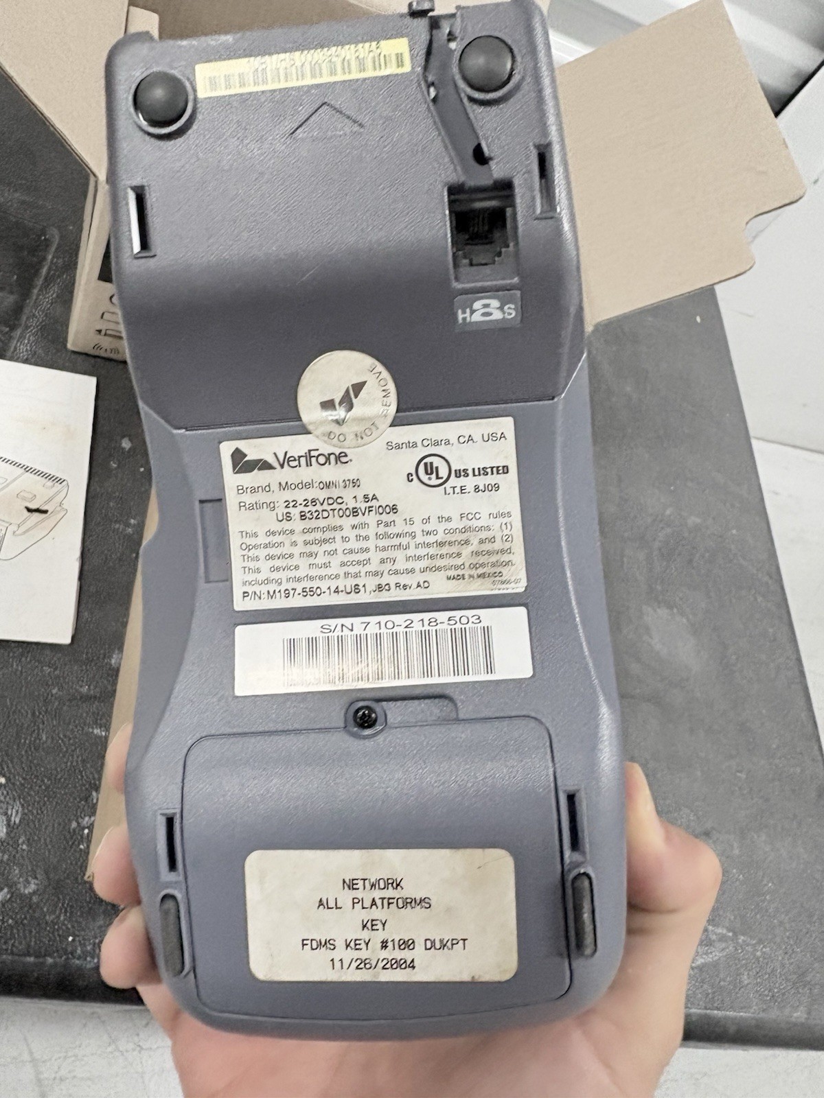Verifone Omni 3750 US1 2MF/2M Payment Terminal Pin Pad Printer – Cib