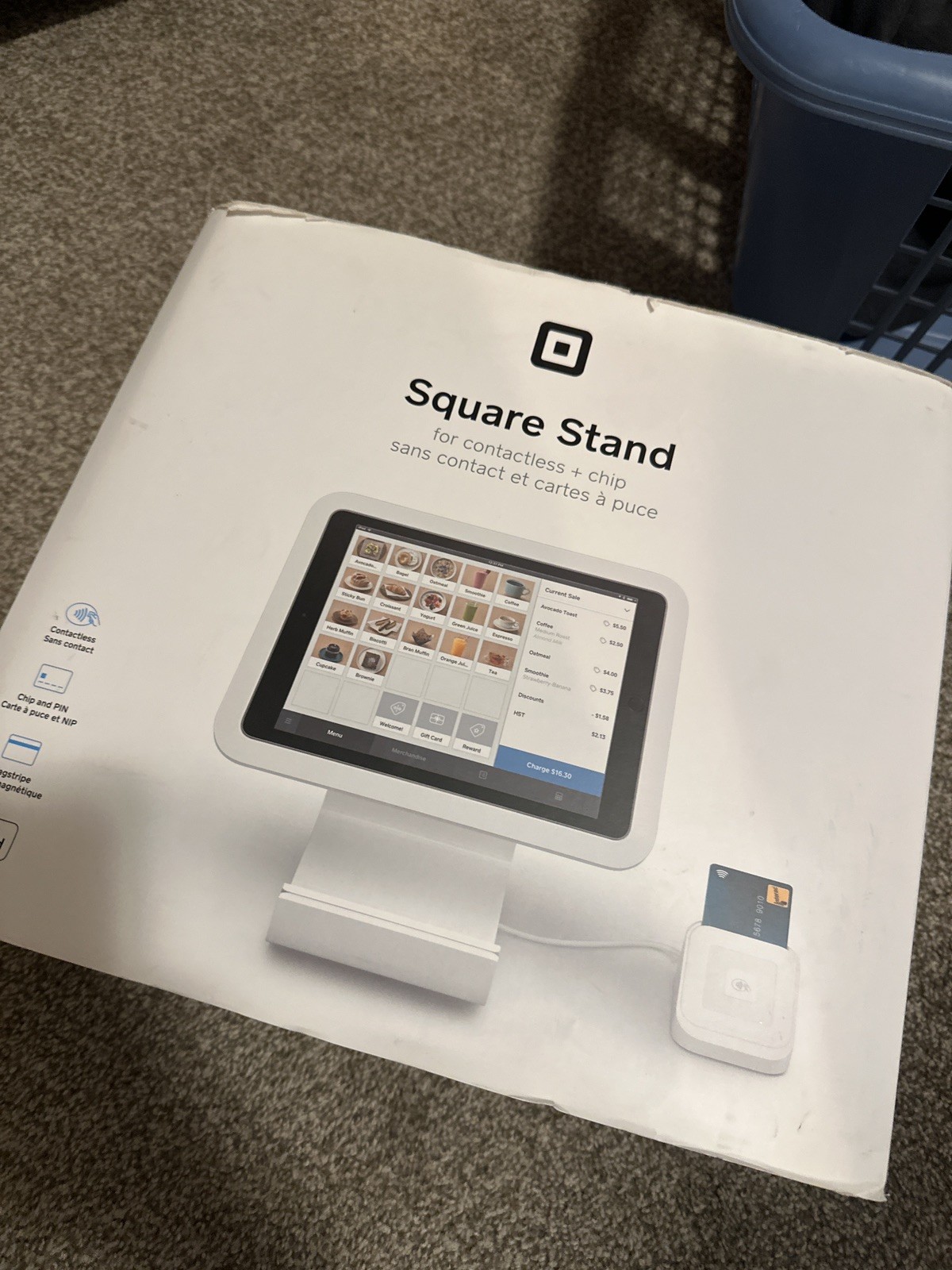 Square Stand With contactless chip fit iPad Air (2017, 2018), iPad Pro 9.7″ READ