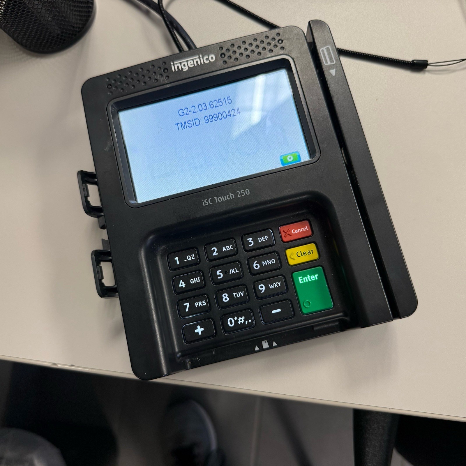 Ingenico iSC Touch 250 Credit Card Terminal Tested Powers On No Stylus