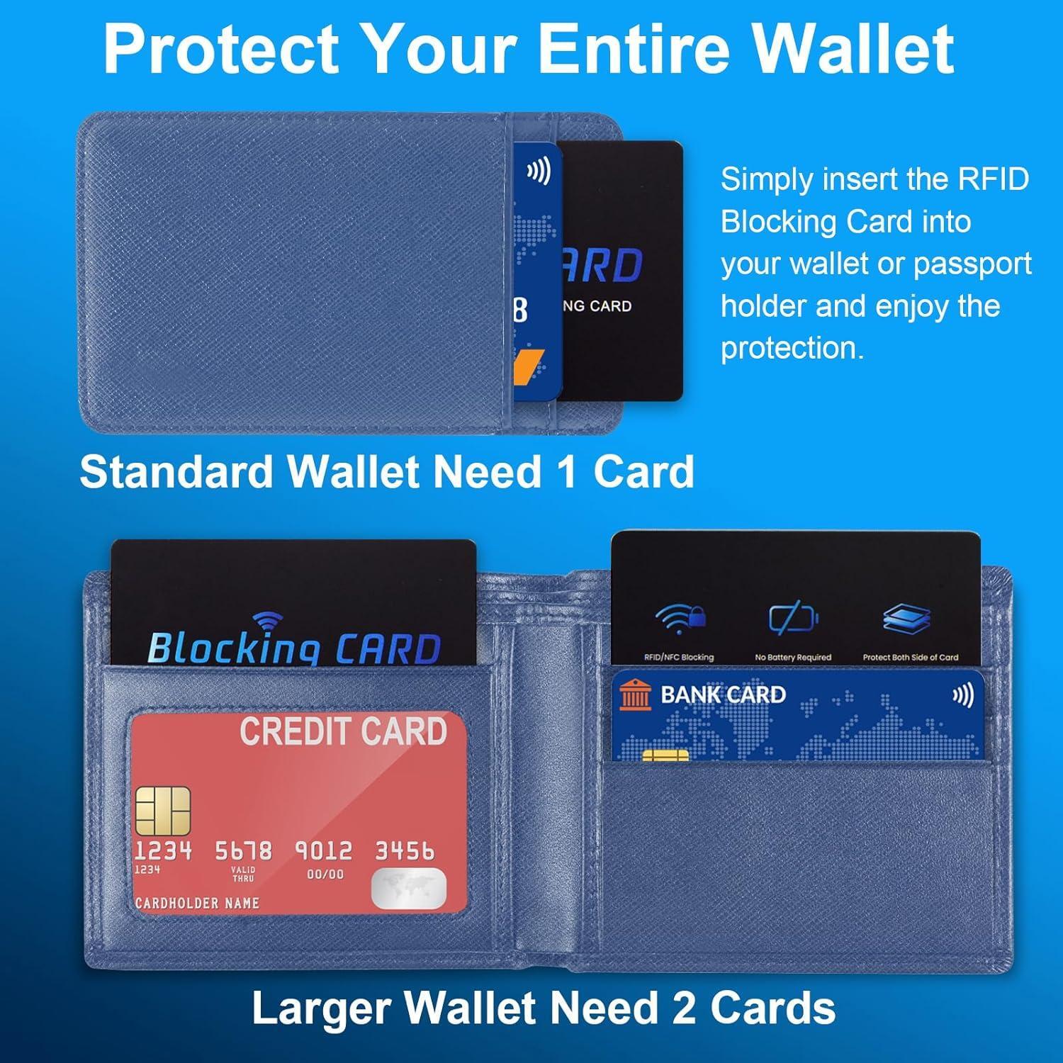 5 Pack RFID Blocking Cards – NFC Contactless Protector for Wallet & Passport