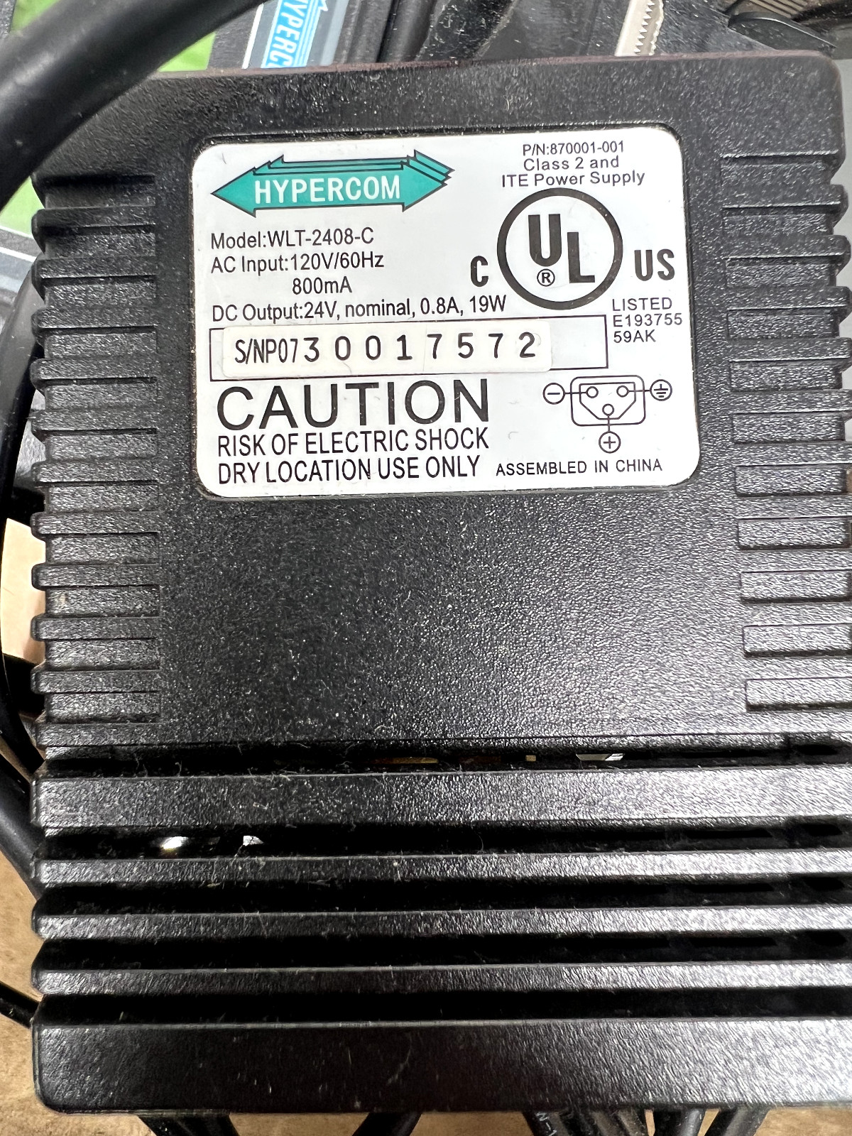Hypercom T7Plus POS Credit Card Terminal with Power Supply Instructions and Box