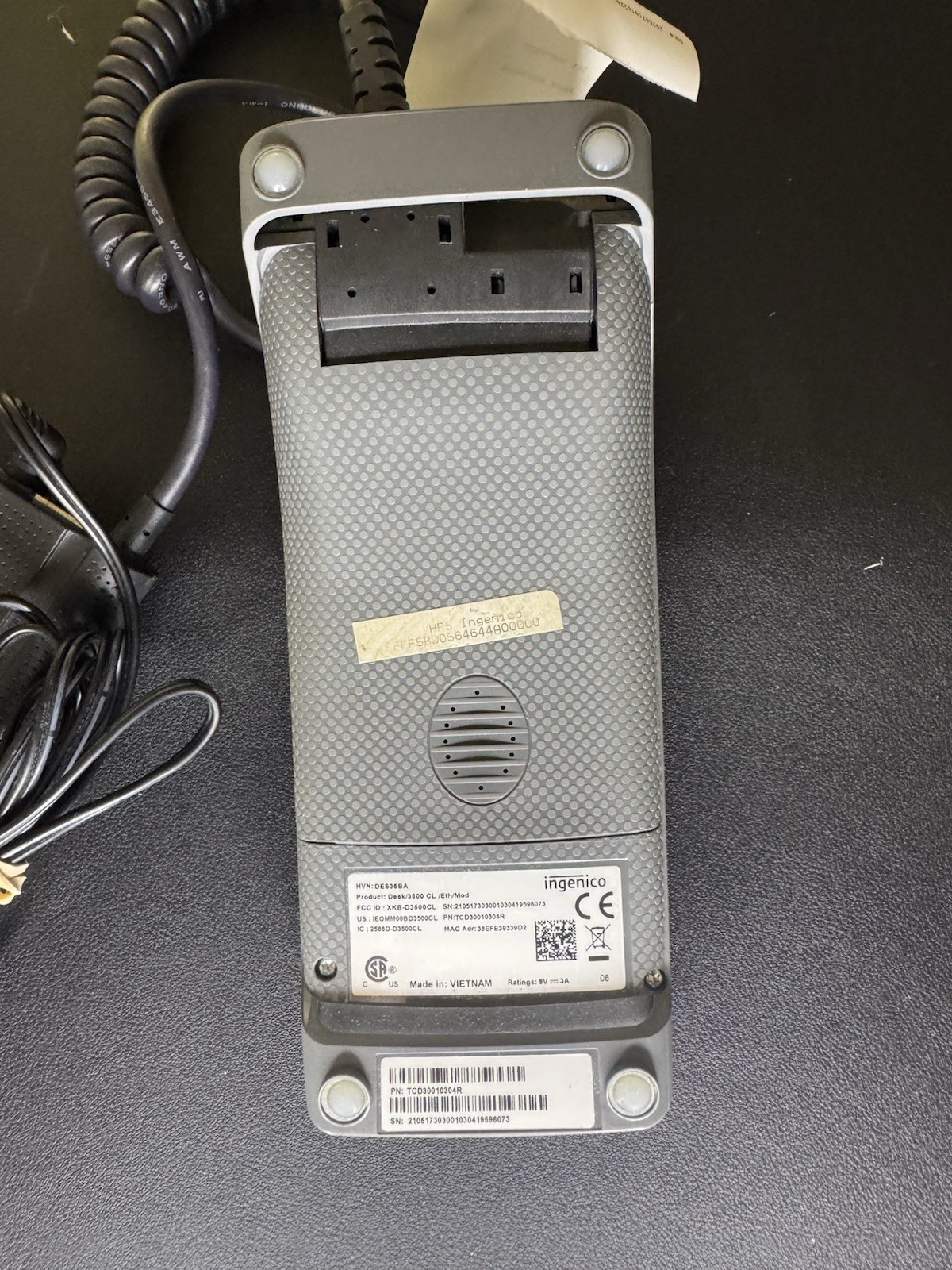 Ingenico Desk 3500 | Ethernet | Terminal |Card Reader | Need Factory Reset *READ