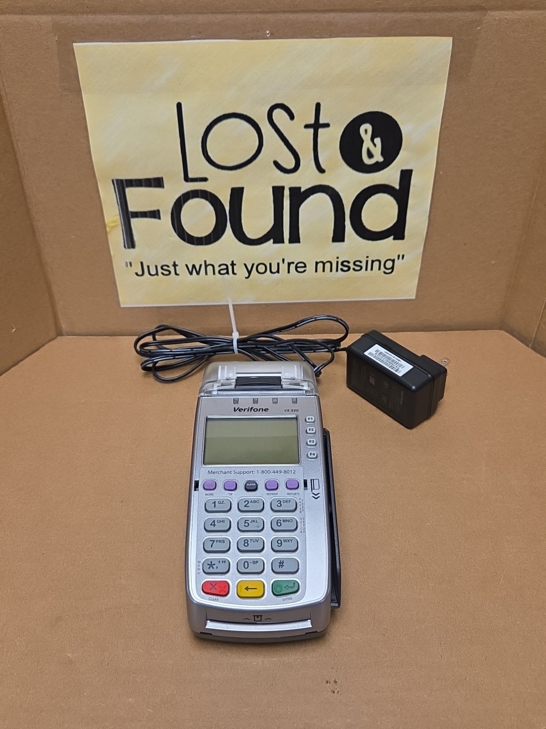 VERIFONE VX520 CREDIT / DEBIT CARD POS TERMINAL WITH POWER CORD *UNTESTED
