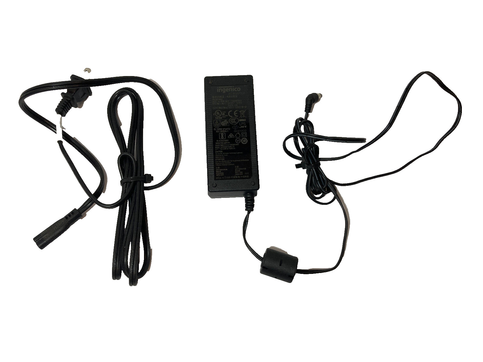 Ingenico PSM24W-080 296198809 AC Power Adapter for iSC 250, 480 POS Cord Cable